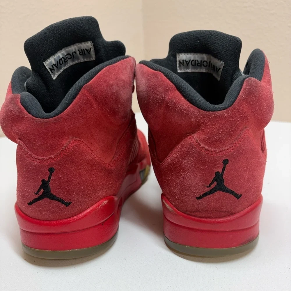 Air Jordan 5 Retro Red Suede 2017 Flight Suit University Red 136027-602 Size 9